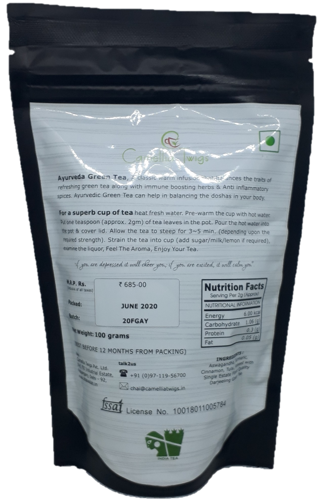 ImmuniTEA | Ayurveda Inspired Green Tea