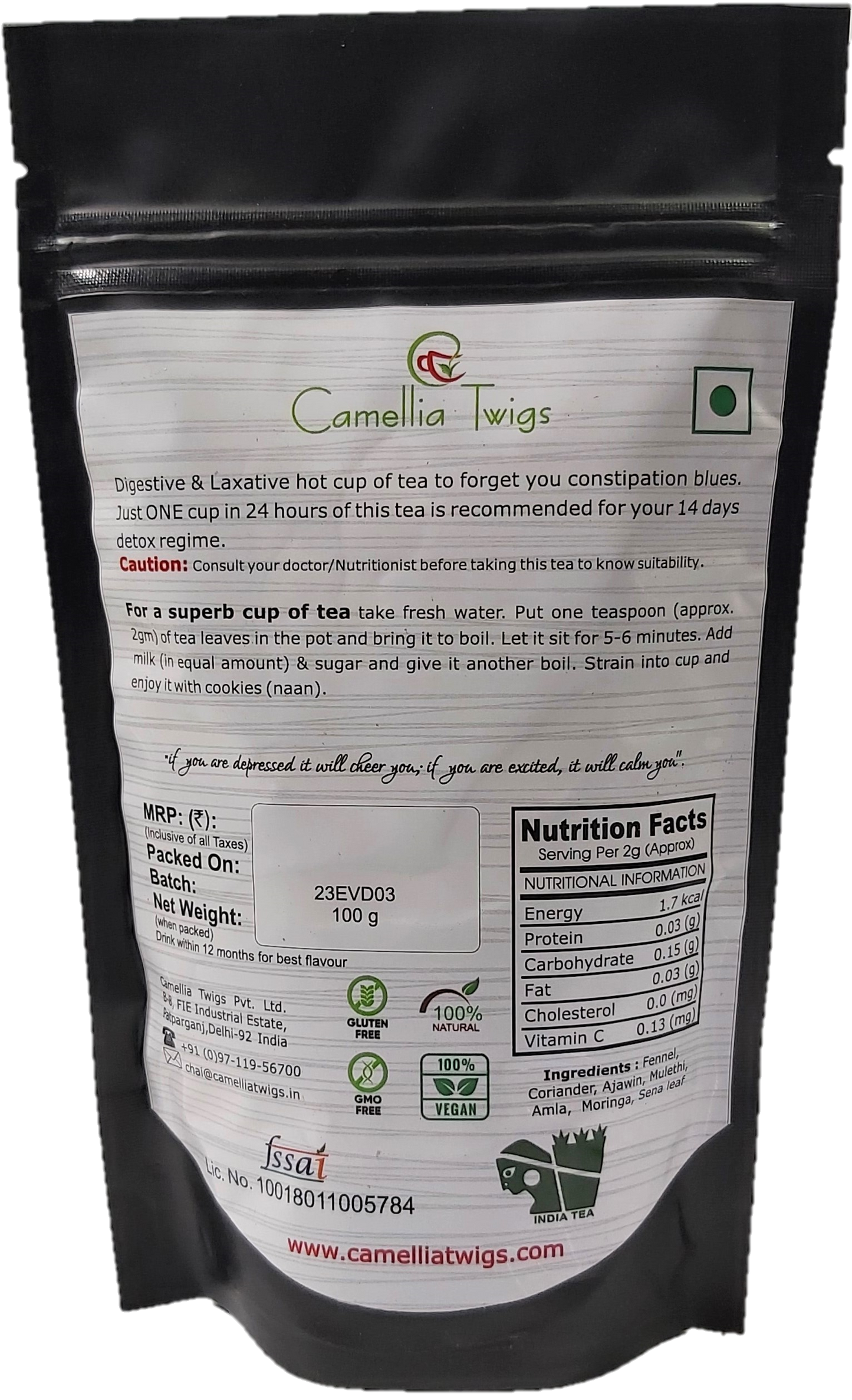 Evening Detox (Herbal) Tea | Natural Cleanse & Digestion Support | Caffeine-Free