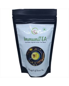 Camellia Twigs ImmuniTEA | Ayurveda Inspired Detox Immunity Green Tea Blend | 100 gram l 67 Cups